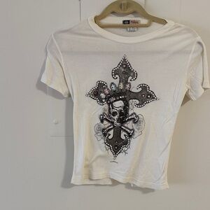 White Skull Graphic Tee